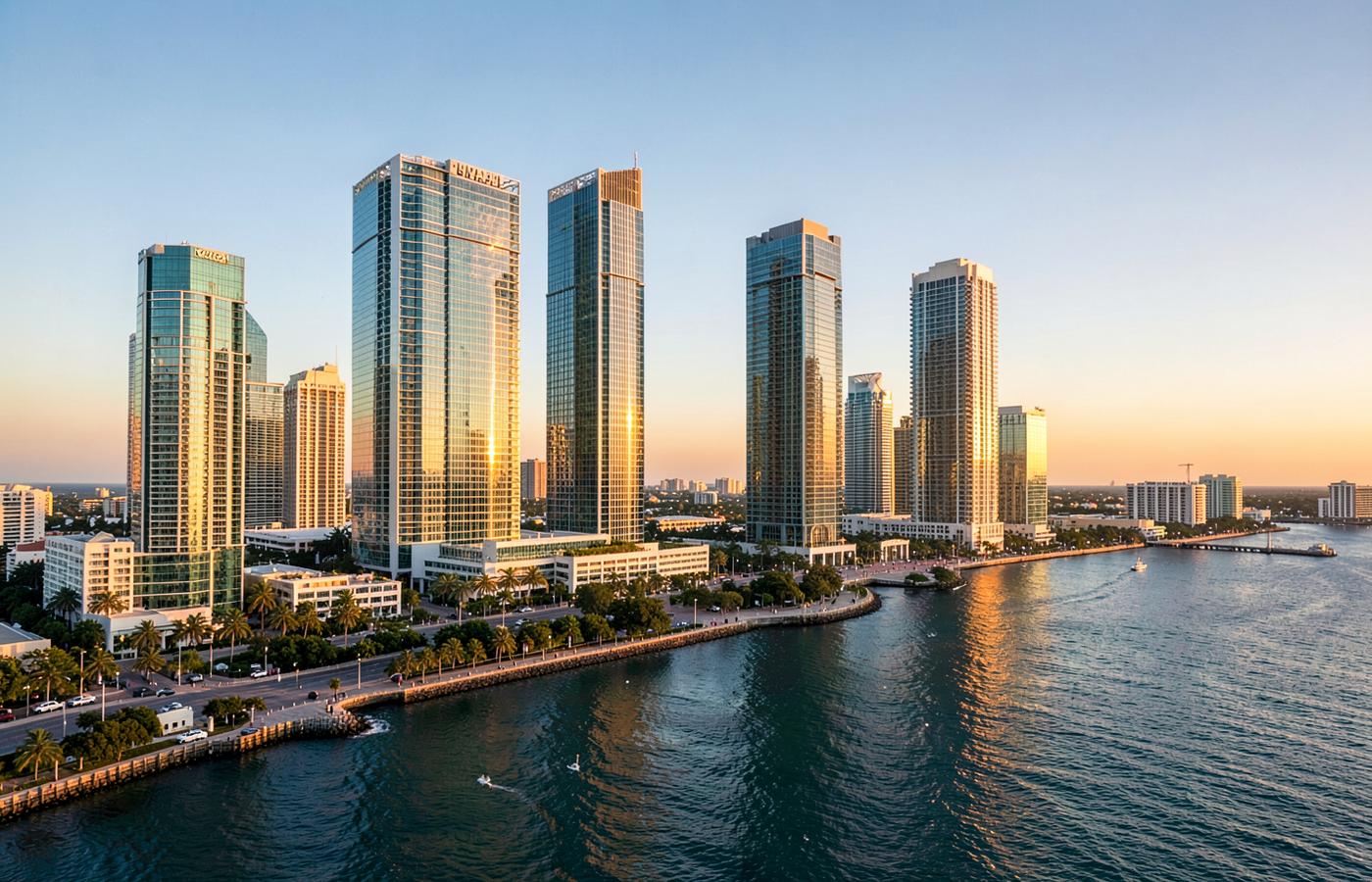 Downtown Miami skyline, home of the ALON LEADS LLC office